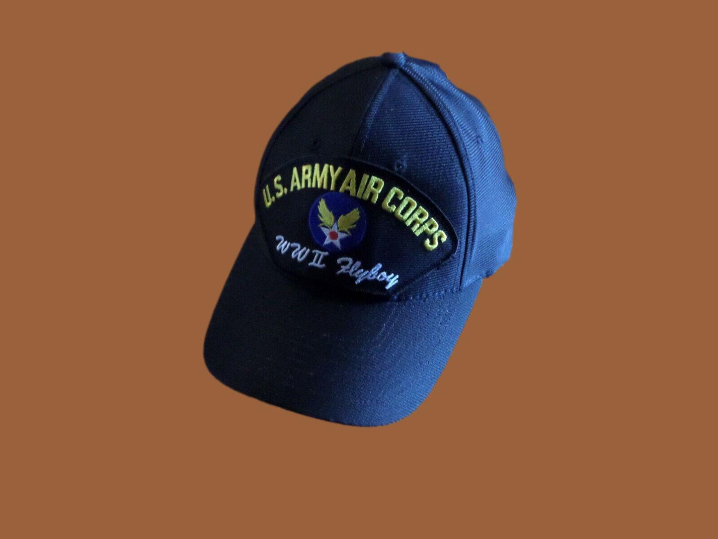 WWII U.S ARMY AIR CORPS FLYBOY HAT U.S MILITARY OFFICIAL BALL CAP U.S.A MADE