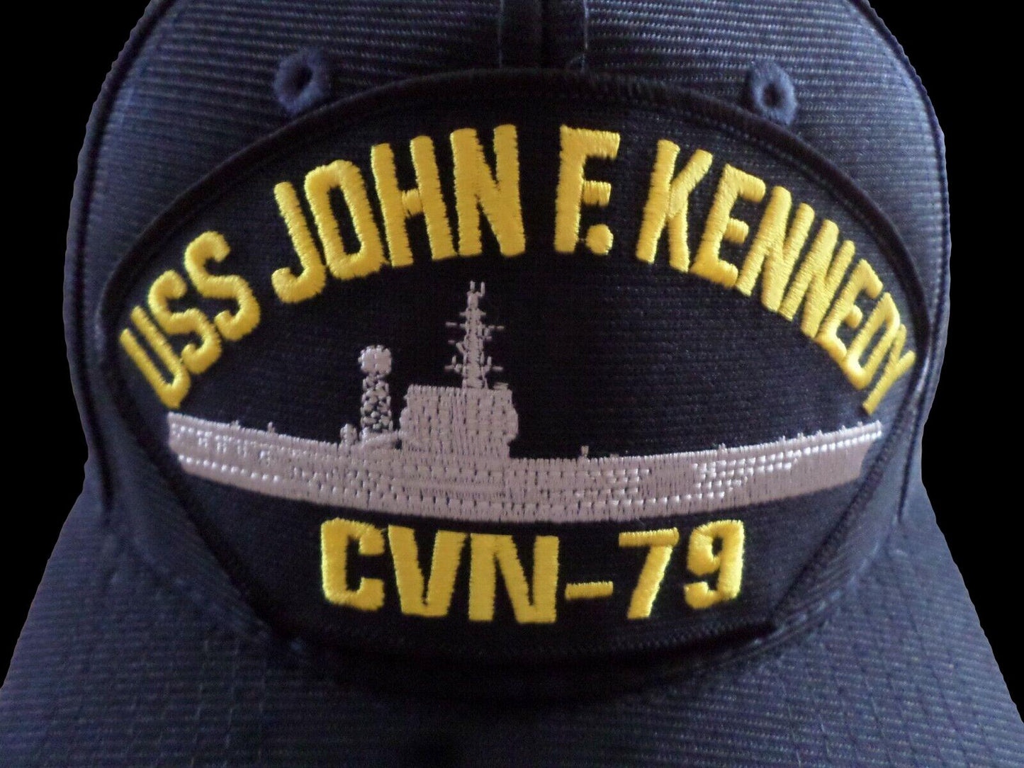 USS JOHN F KENNEDY CVN- 79 NAVY SHIP HAT OFFICIAL U.S MILITARY BALL CAP USA MADE