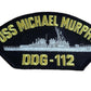 USS MICHAEL MURPHY DDG-112 U.S NAVY SHIP HAT PATCH U.S.A MADE HEAT TRANSFER