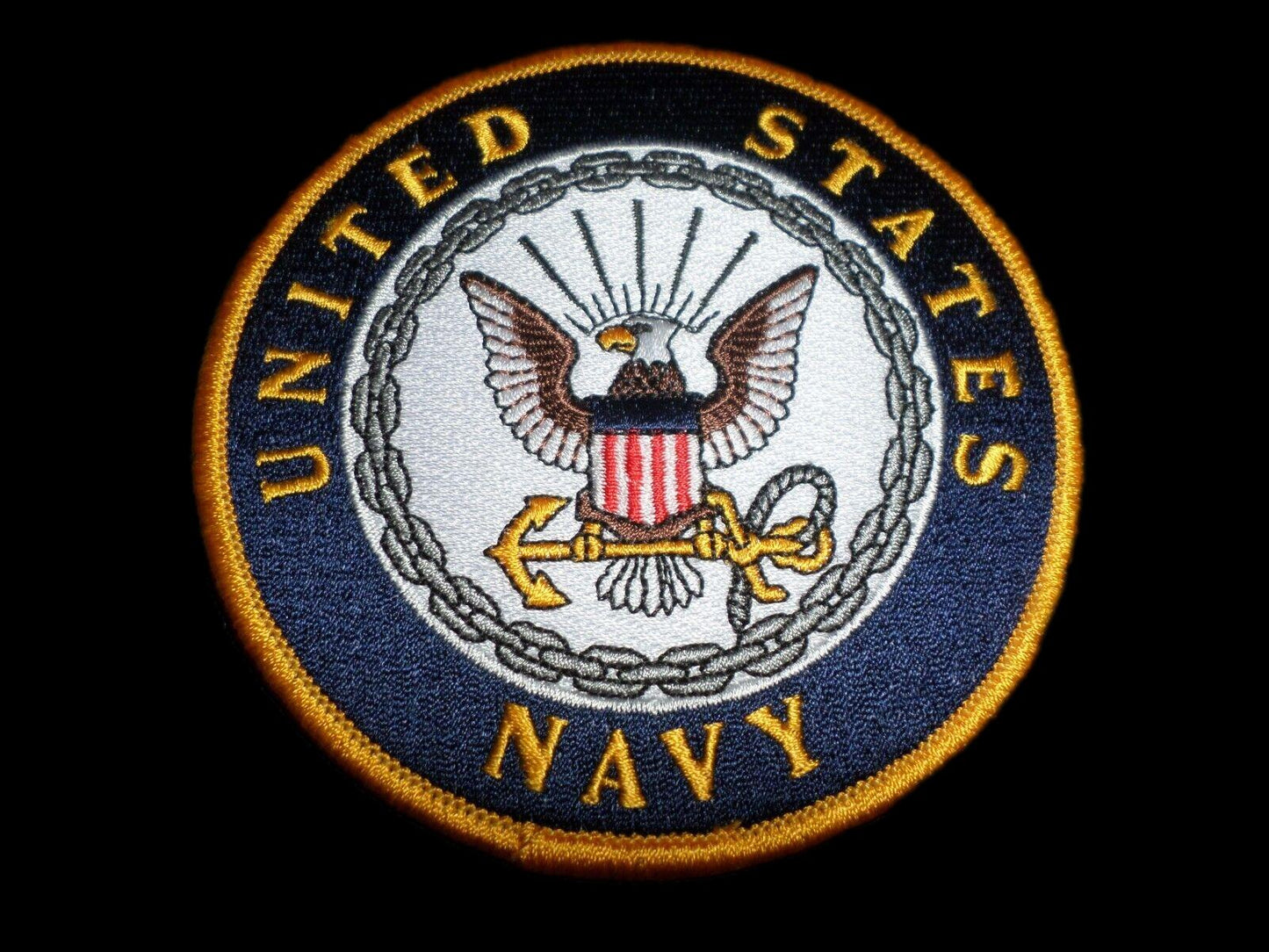 NEW U.S.MILITARY NAVY EMBROIDERED PATCH UNITED STATES NAVY 4" X 4" FULL COLOR