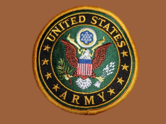 U.S MILITARY UNITED STATES ARMY ROUND 4" X 4"  EMBROIDERED PATCH GOOD QUALITY