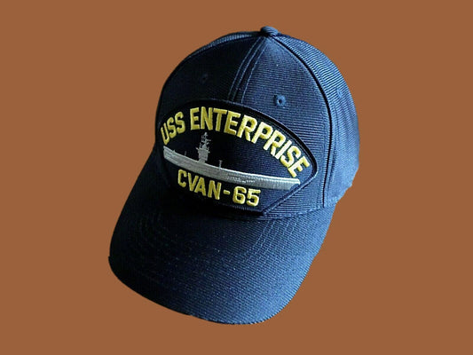 USS ENTERPRISE CVAN-65 NAVY SHIP HAT U.S MILITARY OFFICIAL BALL CAP U.S.A MADE