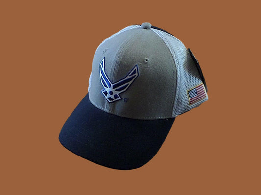 New U.S Military Air Force Hat Deluxe Mesh 3-D Embroidered Baseball Cap