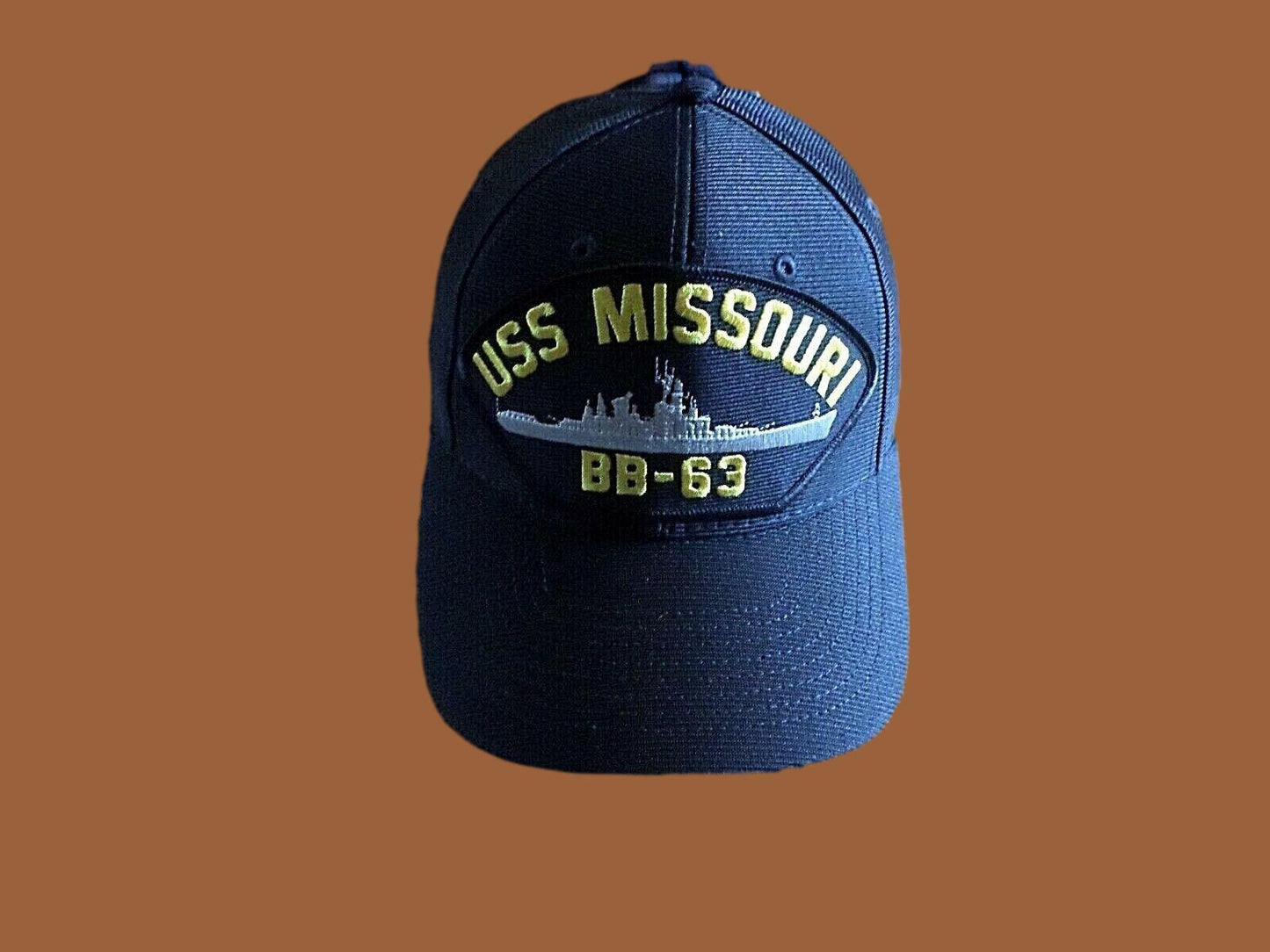 USS MISSOURI BB-63 U.S NAVY SHIP HAT OFFICIAL U.S MILITARY BALL CAP U.S.A MADE