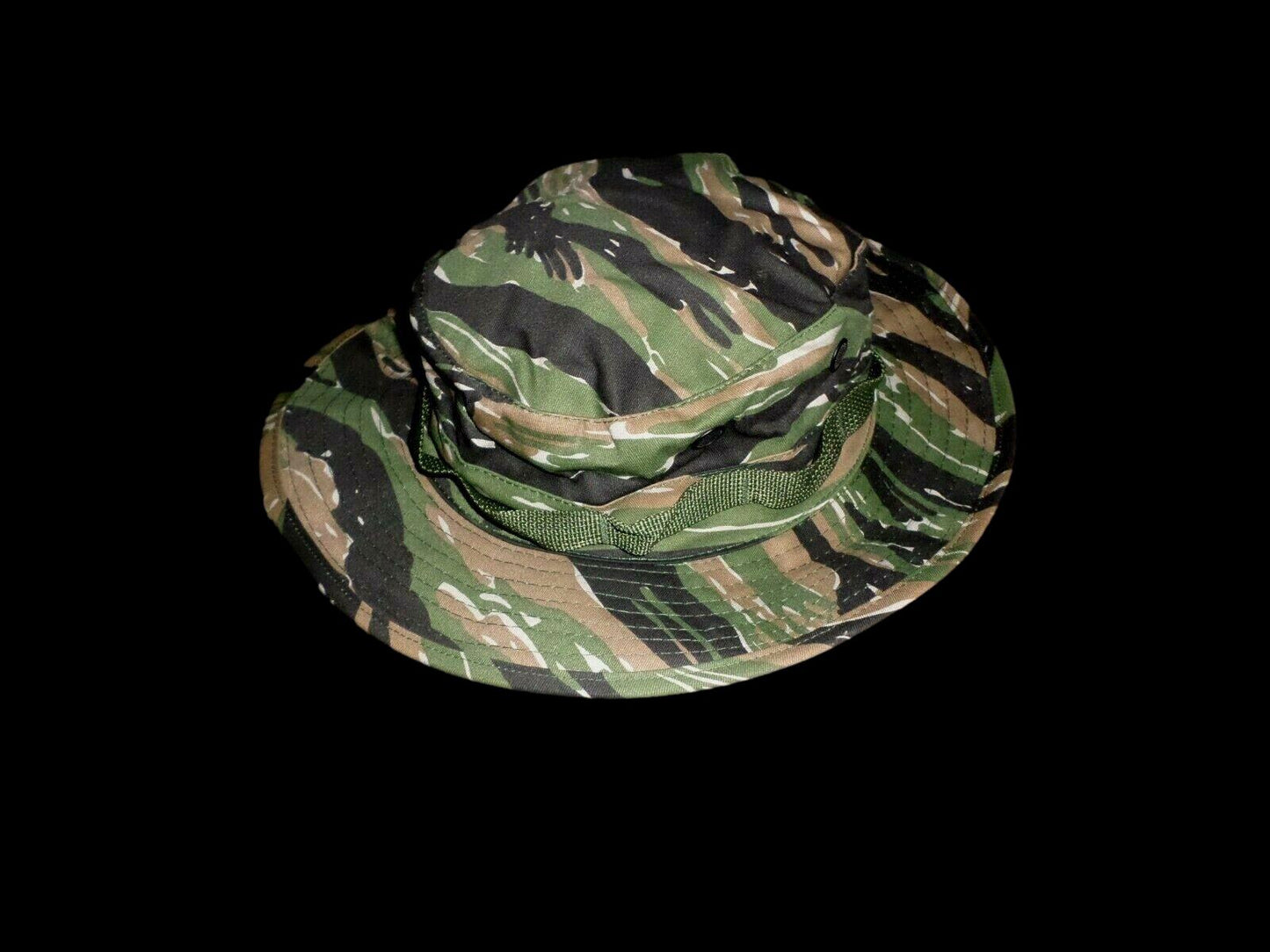 U.S MILITARY STYLE BOONIE HAT TIGER STRIPE CAMOUFLAGE VIETNAM REPRODUCTION 7 1/4