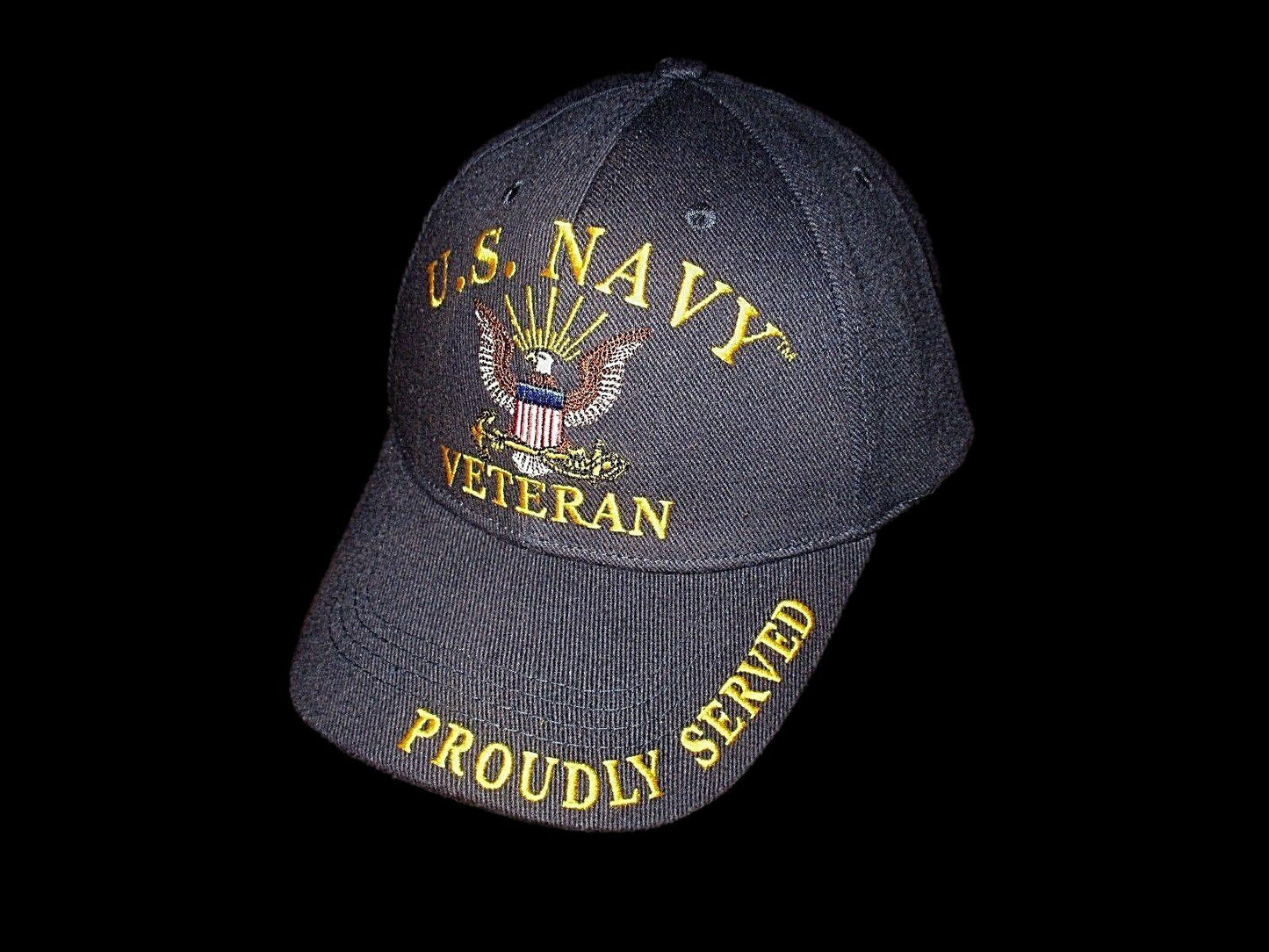 U.S NAVY VETERAN HAT BALLCAP OFFICIAL LICENSED NAVY PRODUCT PROUDLY SERVED