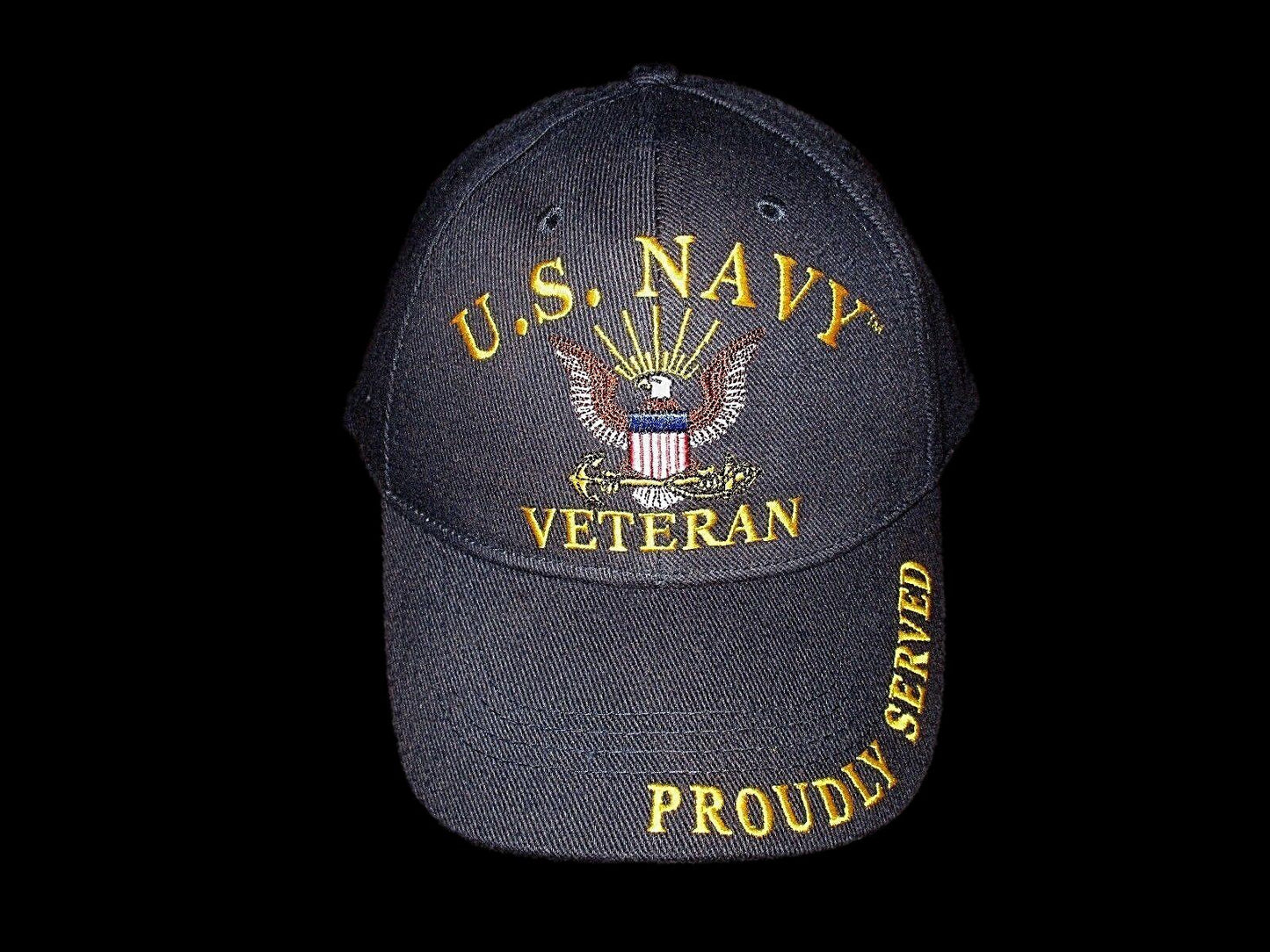 U.S NAVY VETERAN HAT BALLCAP OFFICIAL LICENSED NAVY PRODUCT PROUDLY SERVED