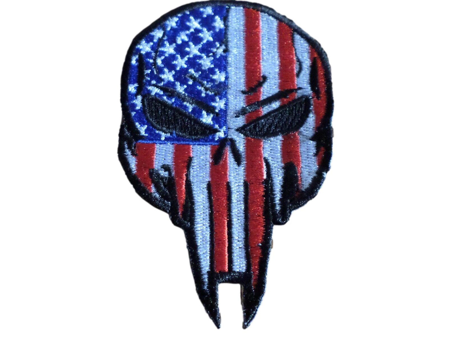 NAVY SEALS SNIPER SKULL U.S FLAG EMBROIDERED PATCH 2 1/4" X 3 1/2"