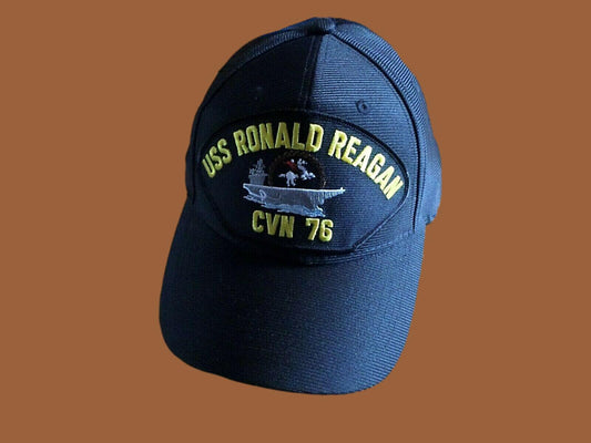 USS RONALD REAGAN CVN-76 NAVY SHIP HAT OFFICIAL U.S MILITARY BALL CAP U.S.A MADE