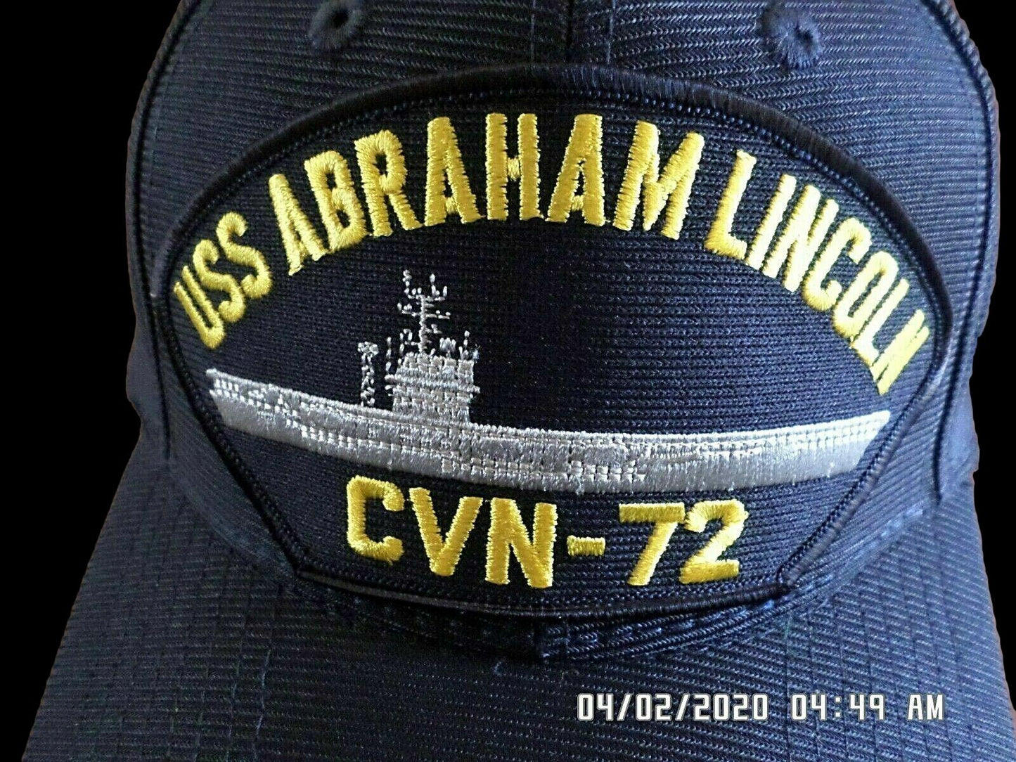 USS ABRAHAM LINCOLN CVN -72 U.S NAVY SHIP HAT OFFICIAL U.S MILITARY BALL CAP USA