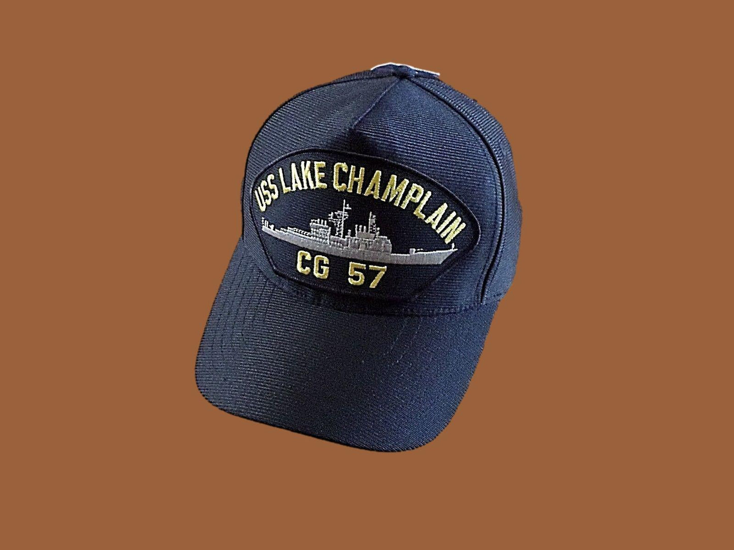 USS LAKE CHAMPLAIN CG 57 U.S NAVY SHIP HAT OFFICIAL MILITARY BALL CAP U.S.A MADE