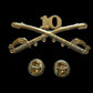 10th CAVALRY SWORDS SABERS  MILITARY HAT PIN REGIMENT BADGE BUFFALO SOLDIERS