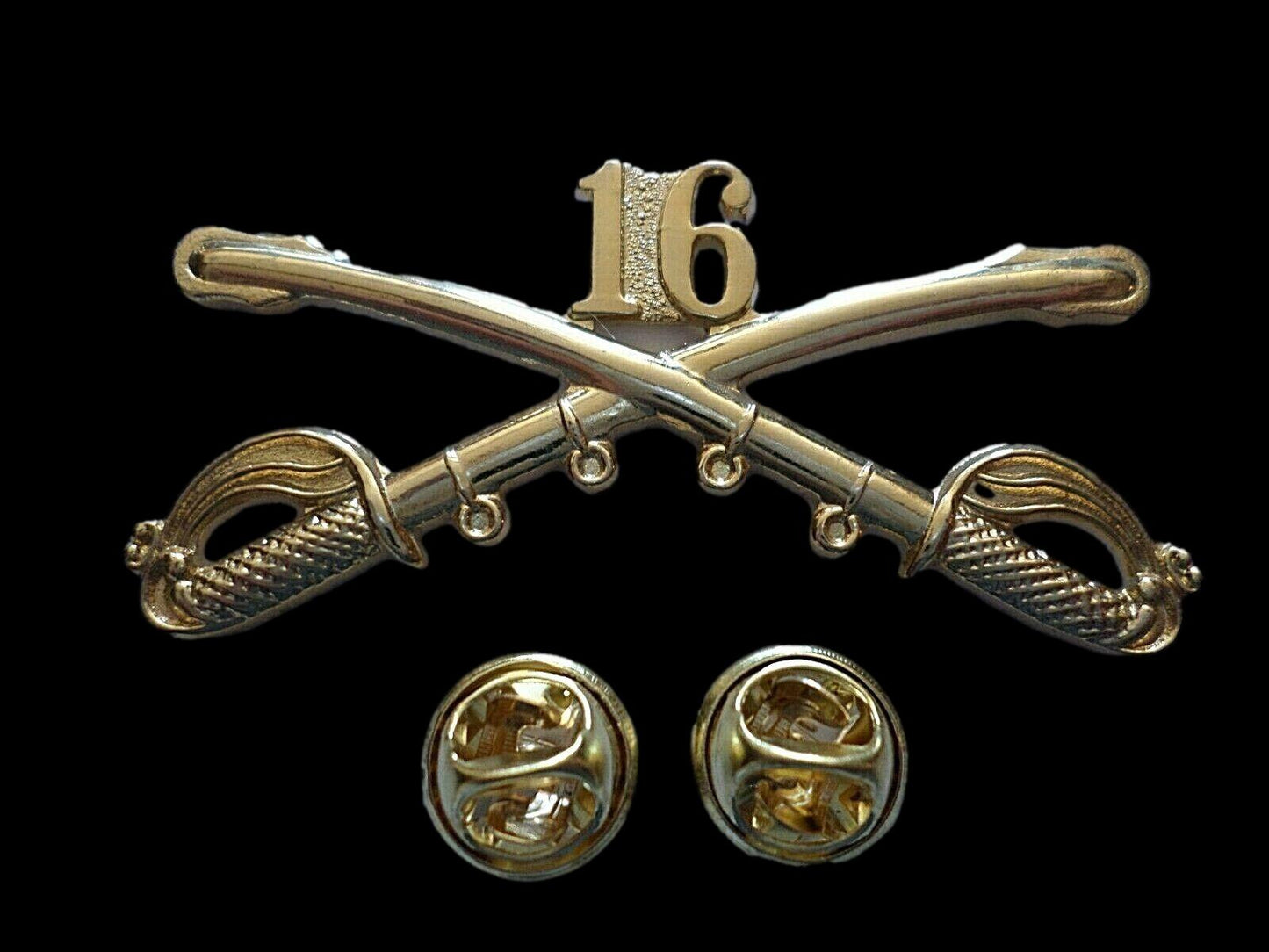 16th CAVALRY SWORDS SABERS MILITARY HAT PIN 16th CAVALRY REGIMENT BADGE U.S ARMY