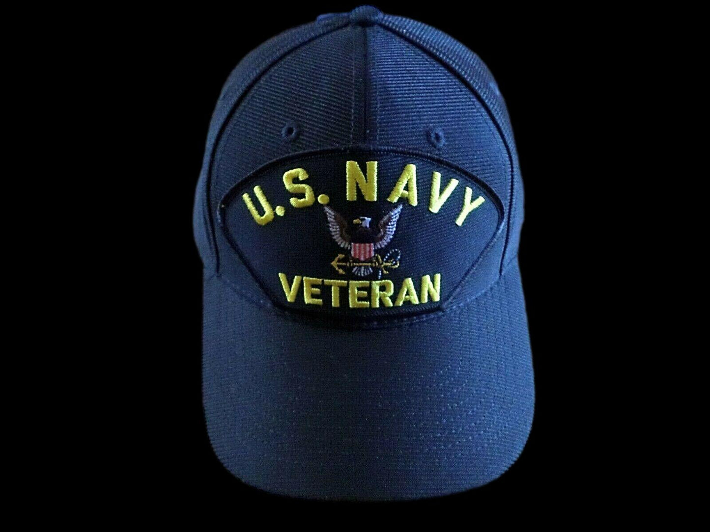 U.S MILITARY NAVY VETERAN HAT U.S MILITARY OFFICIAL BALL CAP U.S.A MADE NAVY VET