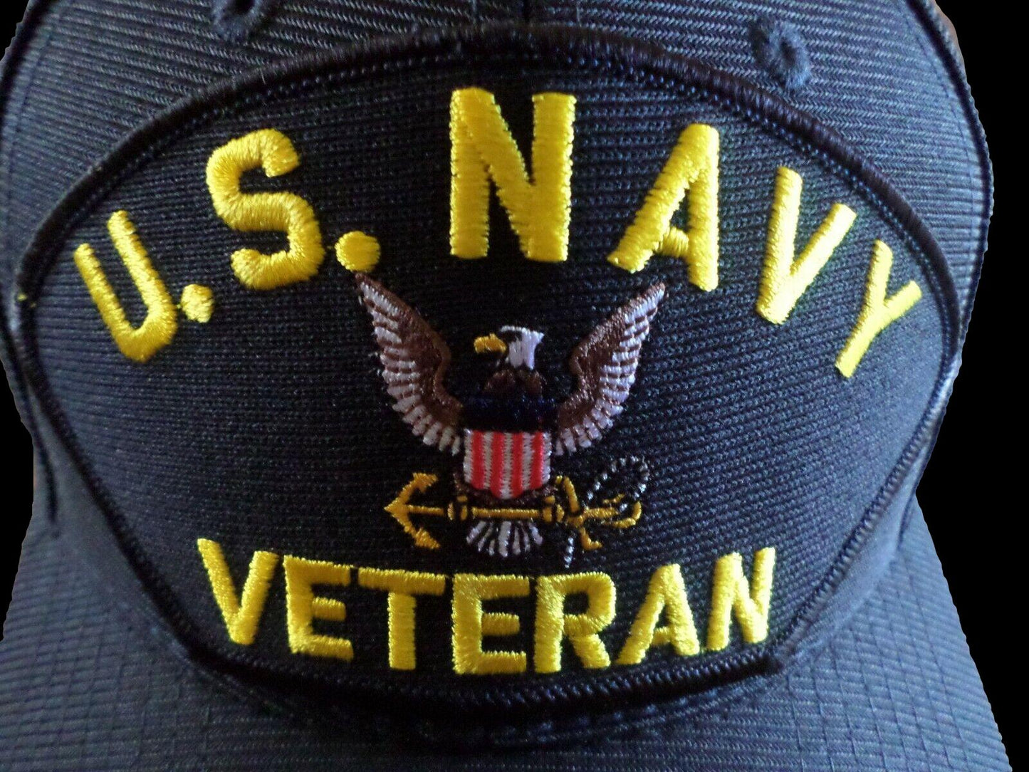 U.S MILITARY NAVY VETERAN HAT U.S MILITARY OFFICIAL BALL CAP U.S.A MADE NAVY VET