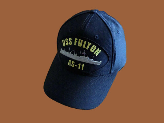 USS FULTON AS-11 U.S NAVY SHIP HAT U.S MILITARY OFFICIAL BALL CAP U.S.A MADE