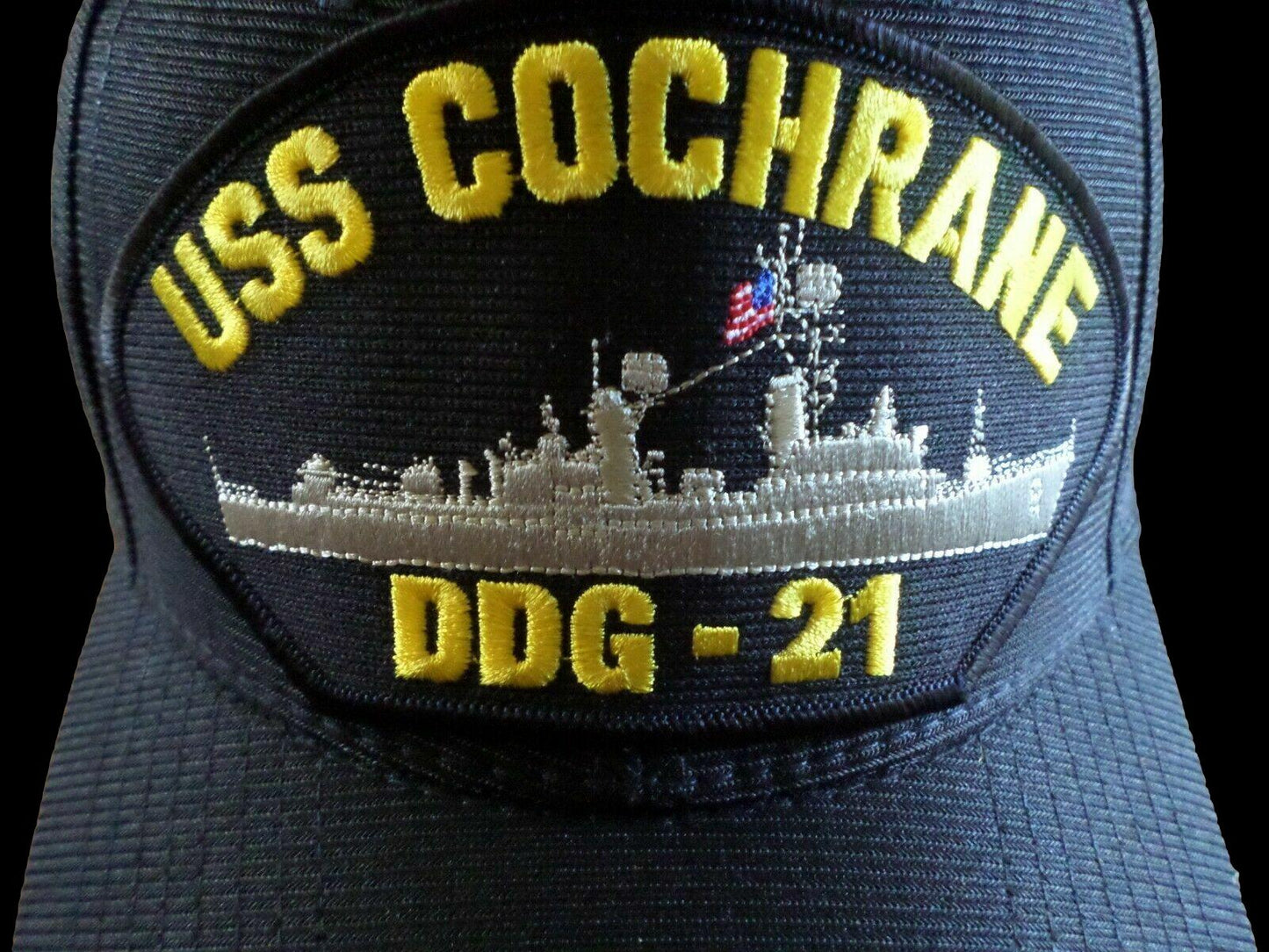 USS COCHRANE DDG-21 NAVY SHIP HAT U.S MILITARY OFFICIAL  BALL CAP U.S.A MADE