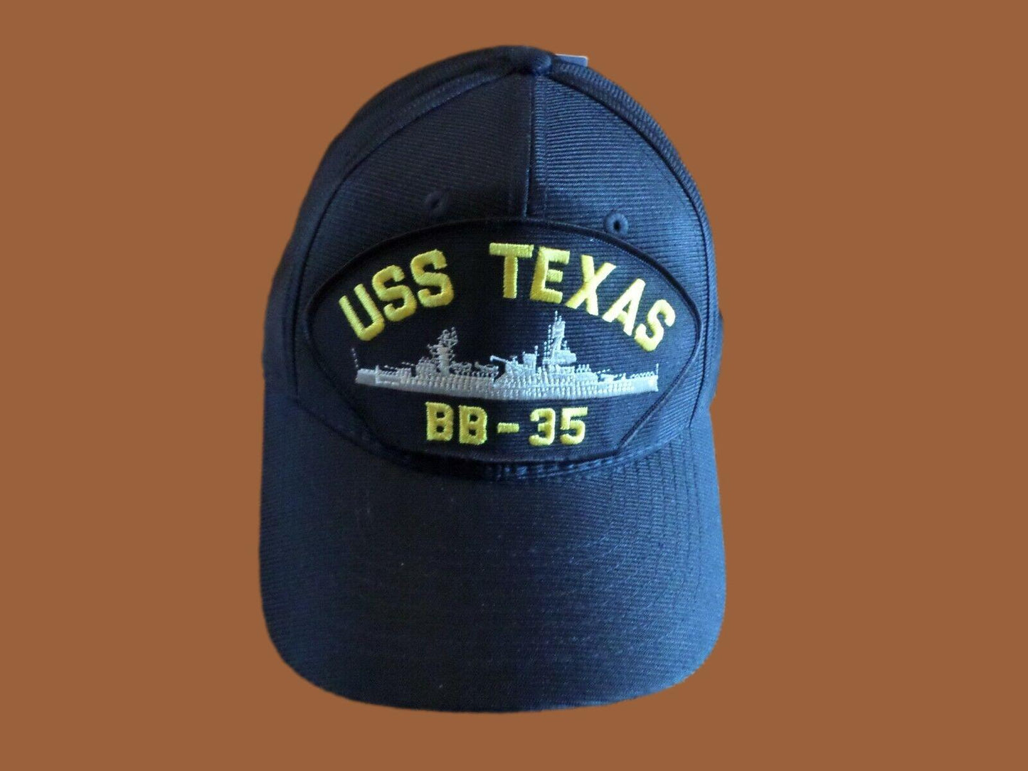 USS TEXAS BB-35 U.S NAVY SHIP MILITARY HAT OFFICIAL BALL CAP U.S.A MADE