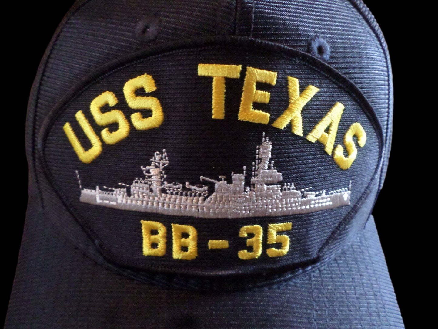 USS TEXAS BB-35 U.S NAVY SHIP MILITARY HAT OFFICIAL BALL CAP U.S.A MADE