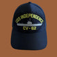 USS INDEPENDENCE CV-62 NAVY SHIP HAT U.S MILITARY OFFICIAL BALL CAP U.S.A MADE