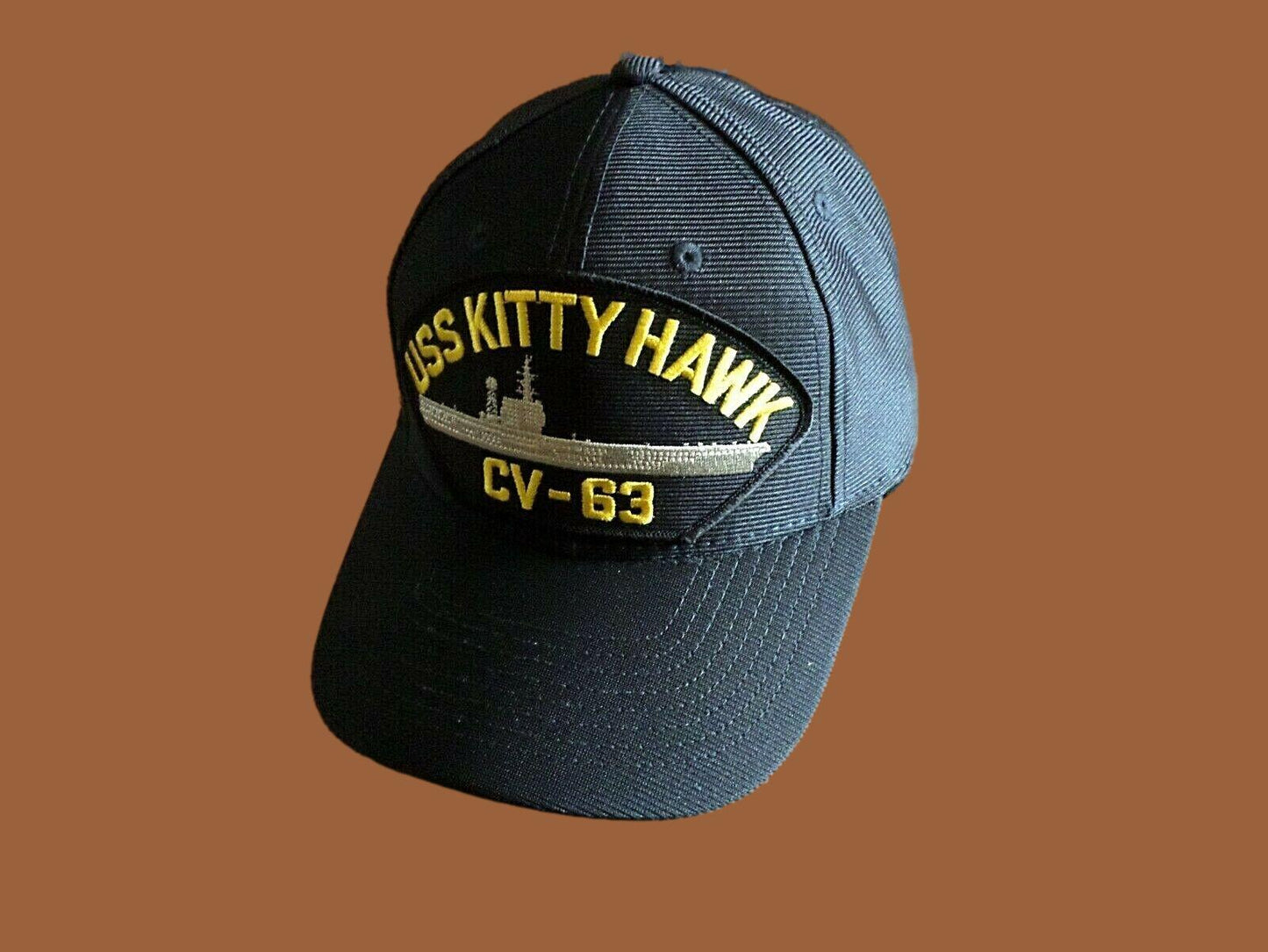 USS KITTY HAWK CV-63 NAVY SHIP HAT U.S MILITARY OFFICIAL BALL CAP U.S.A MADE