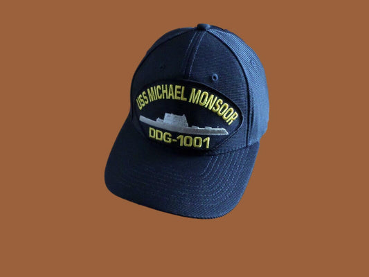 USS MICHAEL MONSOOR DDG-1001 NAVY SHIP HAT US MILITARY OFFICIAL BALL CAP US MADE