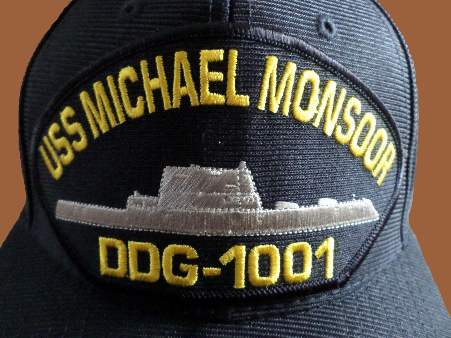 USS MICHAEL MONSOOR DDG-1001 NAVY SHIP HAT US MILITARY OFFICIAL BALL CAP US MADE