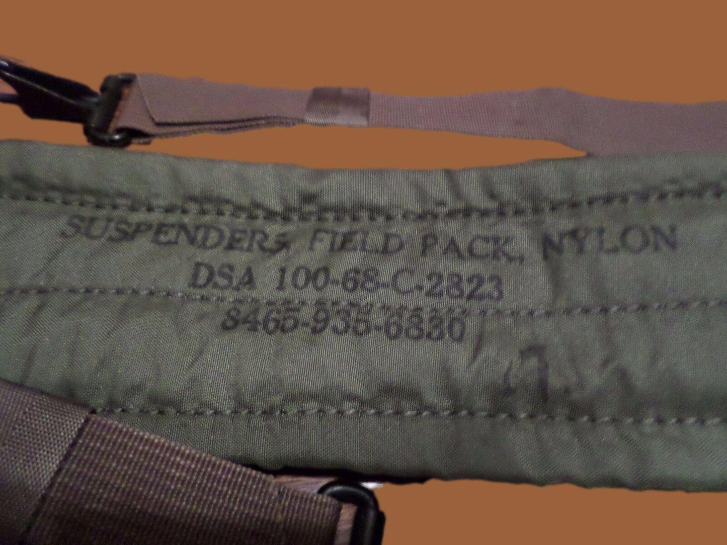 U.S MILITARY VIETNAM LC 1 H PATTERN FIELD PACK COMBAT SUSPENDERS M-1967 NEW NOS