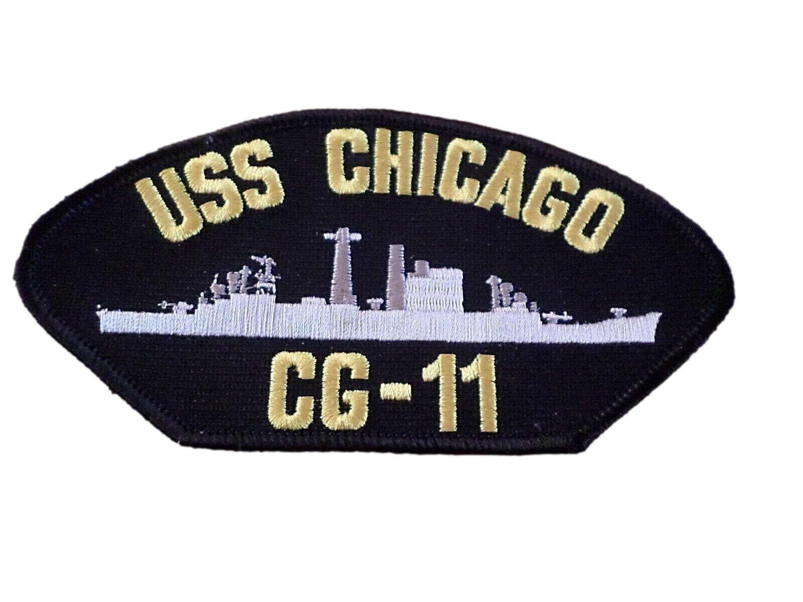 USS Chicago CG-11 US Navy Ship Official Military Ball Cap - Eagle Crest, USA Made