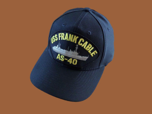 USS FRANK CABLE AS 40 U.S NAVY SHIP HAT U.S MILITARY OFFICIAL BALL CAP U.S.A