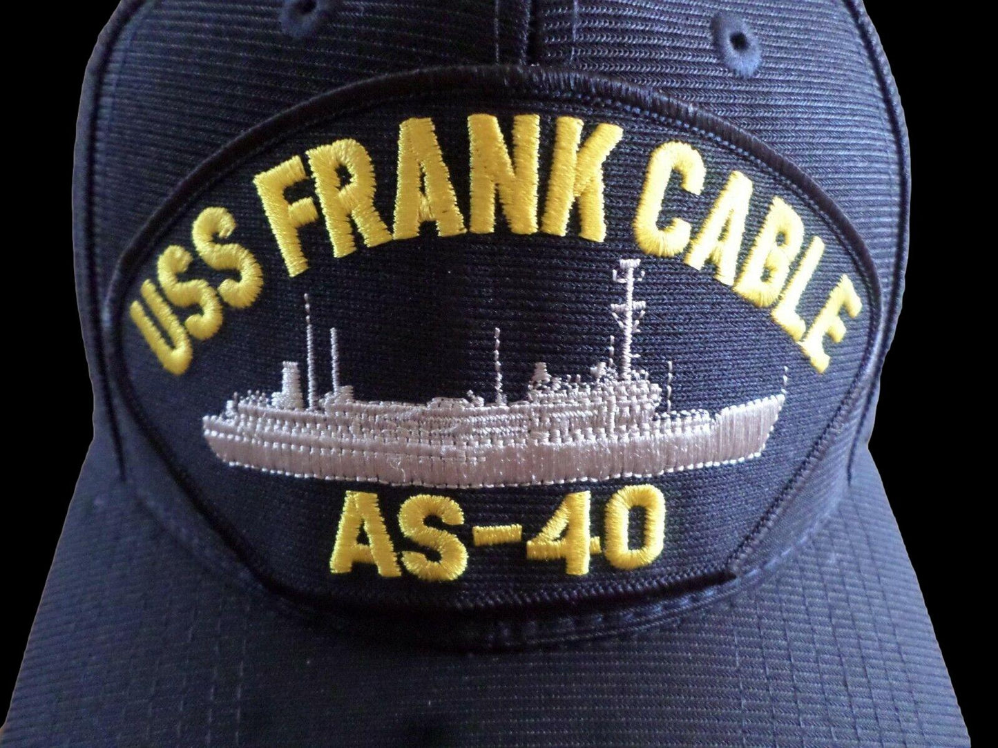 USS FRANK CABLE AS 40 U.S NAVY SHIP HAT U.S MILITARY OFFICIAL BALL CAP U.S.A