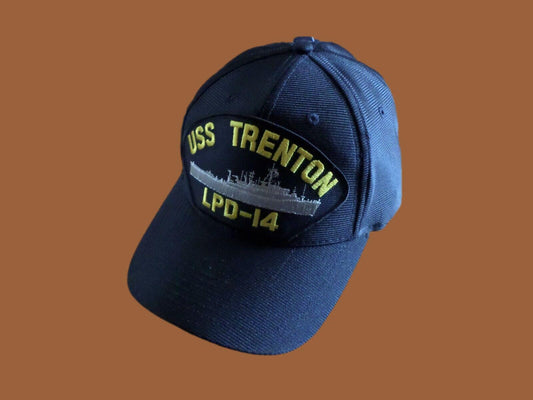 USS TRENTON LPD-14 NAVY SHIP HAT U.S MILITARY OFFICIAL BALL CAP U.S.A MADE