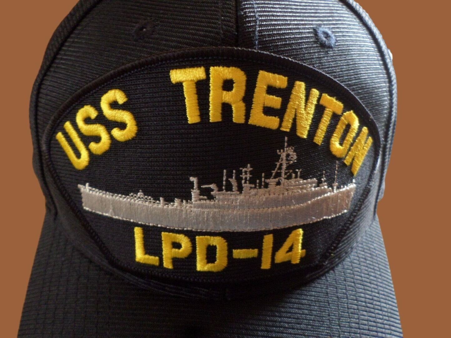 USS TRENTON LPD-14 NAVY SHIP HAT U.S MILITARY OFFICIAL BALL CAP U.S.A MADE