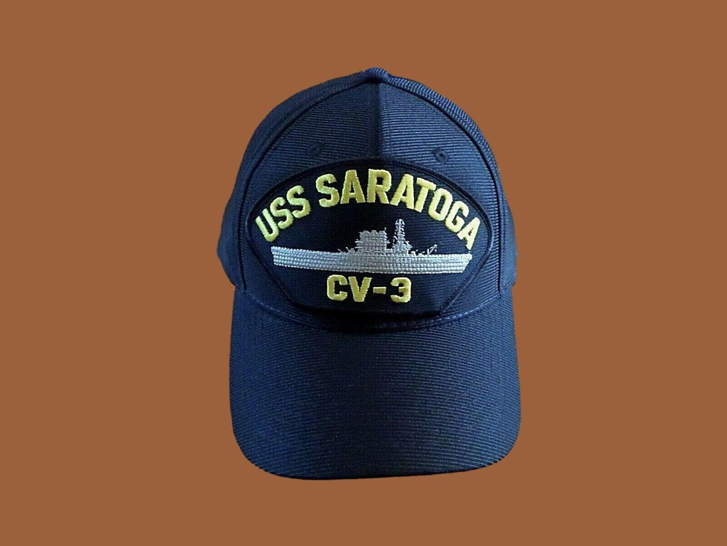 USS SARATOGA CV-3 NAVY SHIP HAT U.S MILITARY OFFICIAL  BALL CAP U.S.A MADE