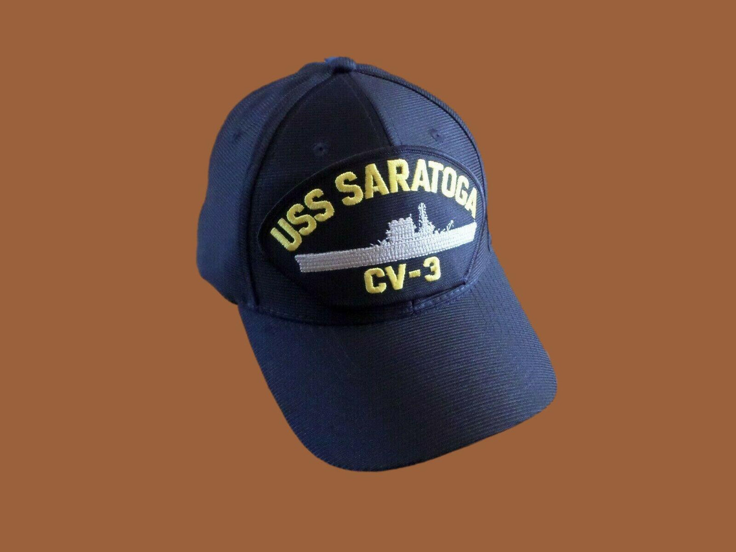 USS SARATOGA CV-3 NAVY SHIP HAT U.S MILITARY OFFICIAL  BALL CAP U.S.A MADE