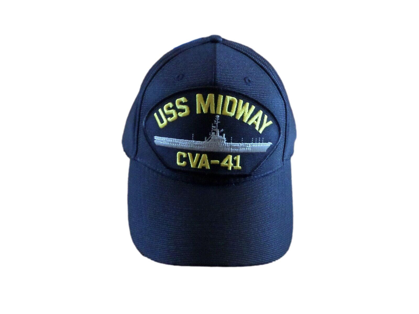 USS MIDWAY CVA-41 U.S NAVY SHIP HAT U.S MILITARY OFFICIAL BALL CAP U.S.A. MADE