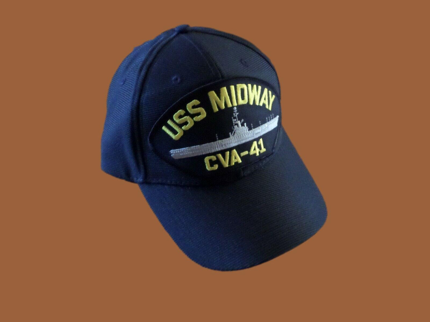 USS MIDWAY CVA-41 U.S NAVY SHIP HAT U.S MILITARY OFFICIAL BALL CAP U.S.A. MADE