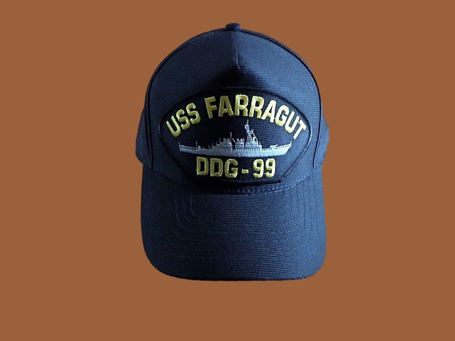 USS FARRAGUT DDG-99 NAVY SHIP HAT U.S MILITARY OFFICIAL BALL CAP U.S.A MADE