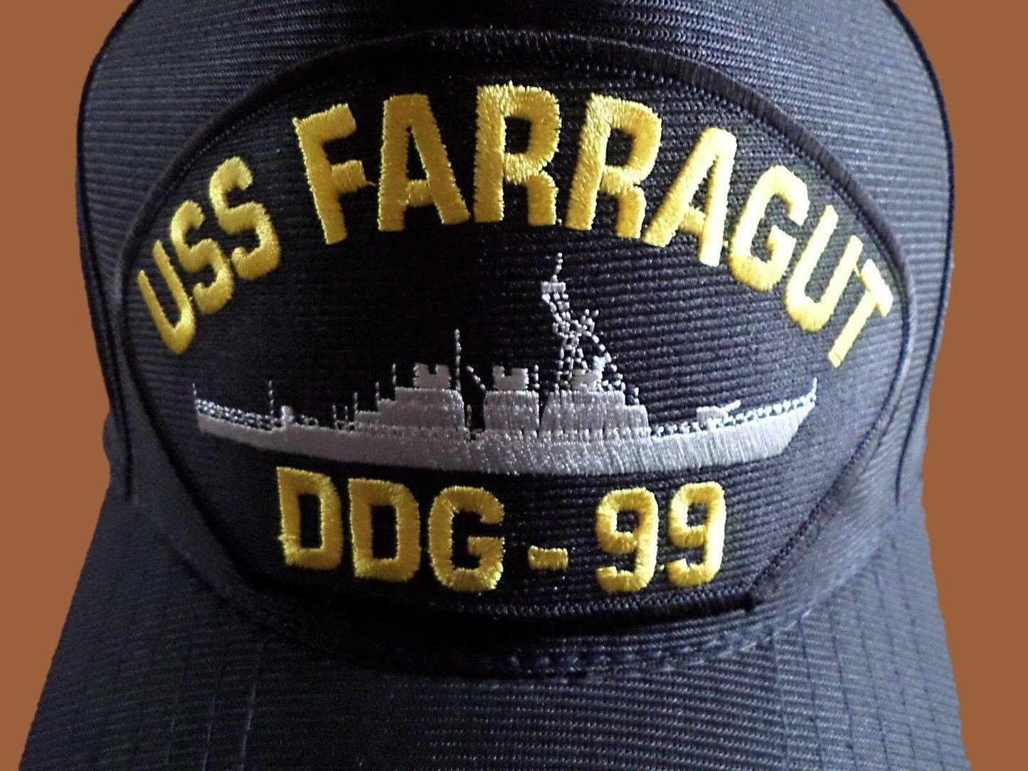 USS FARRAGUT DDG-99 NAVY SHIP HAT U.S MILITARY OFFICIAL BALL CAP U.S.A MADE