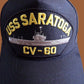 USS SARATOGA CV-60 U.S NAVY SHIP HAT OFFICIAL U.S MILITARY BALL CAP U.S.A MADE