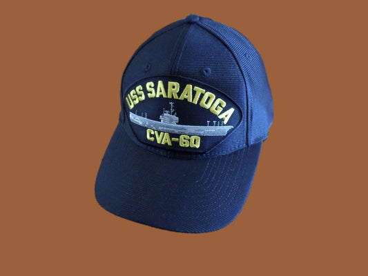 USS SARATOGA CVA-60 NAVY SHIP HAT U.S MILITARY OFFICIAL BALL CAP U.S.A  MADE