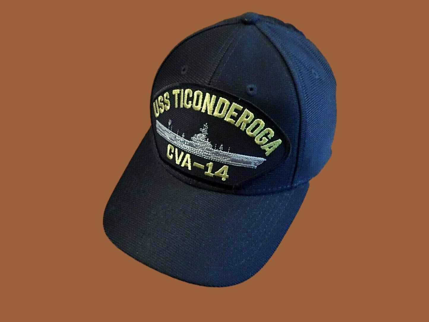 USS TICONDEROGA CVA-14 U.S NAVY SHIP HAT OFFICIAL U.S MILITARY BALL CAP USA MADE