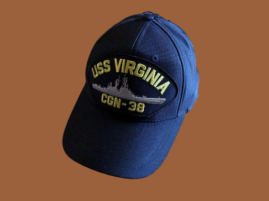 USS VIRGINIA CGN-38 U.S NAVY CRUISER SHIP HAT OFFICIAL MILITARY BALL CAP