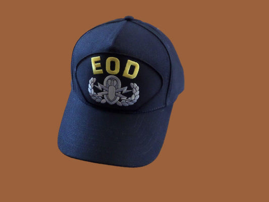 U.S NAVY EOD HAT U.S MILITARY OFFICIAL BALL CAP U.S.A MADE EXPLOSIVE ORDNANCE