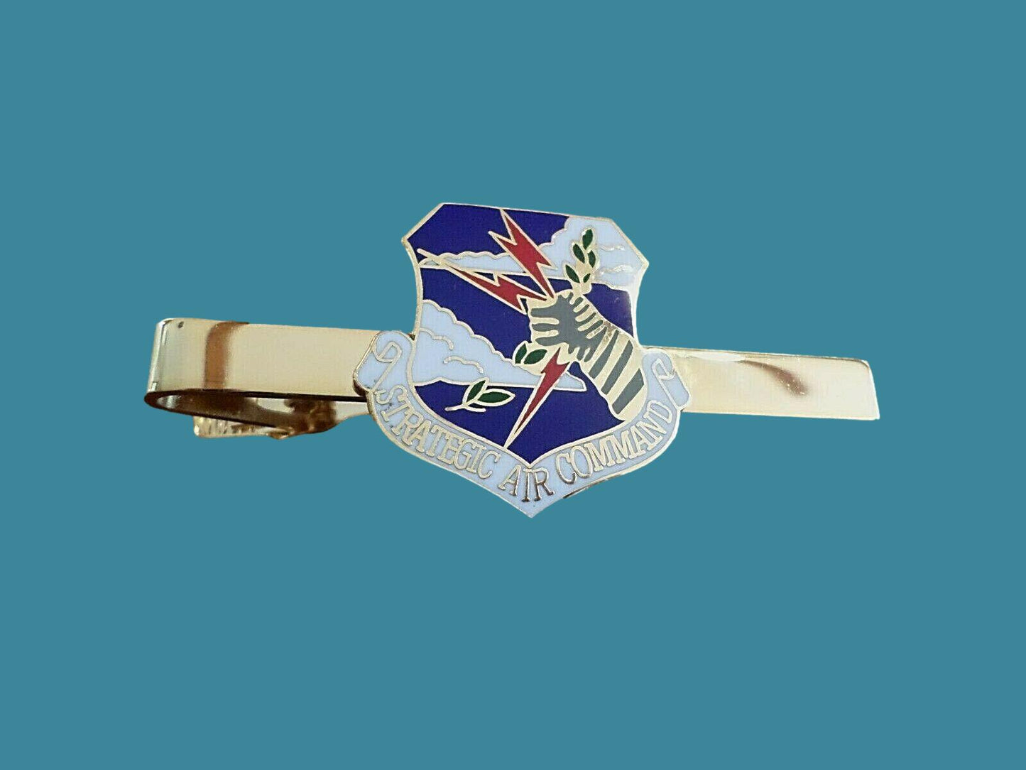 U.S MILITARY AIR FORCE SAC STRATEGIC AIR COMMAND TIE BAR TIE TAC CLIP ON TYPE