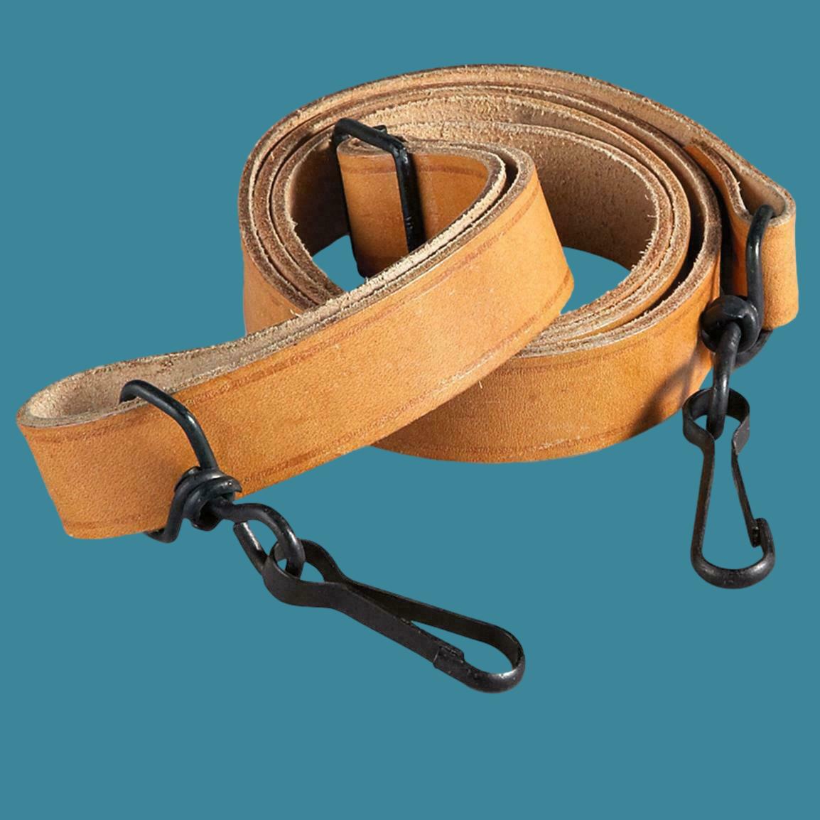 FRENCH MILITARY MAT BROWN LEATHER RIFLE SLING ARMY MAS RIFLE 49 & 49/54 GENUINE