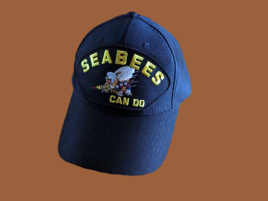 U.S NAVY SEABEES CAN DO HAT U.S NAVY OFFICIAL MILITARY BALL CAP U.S.A MADE