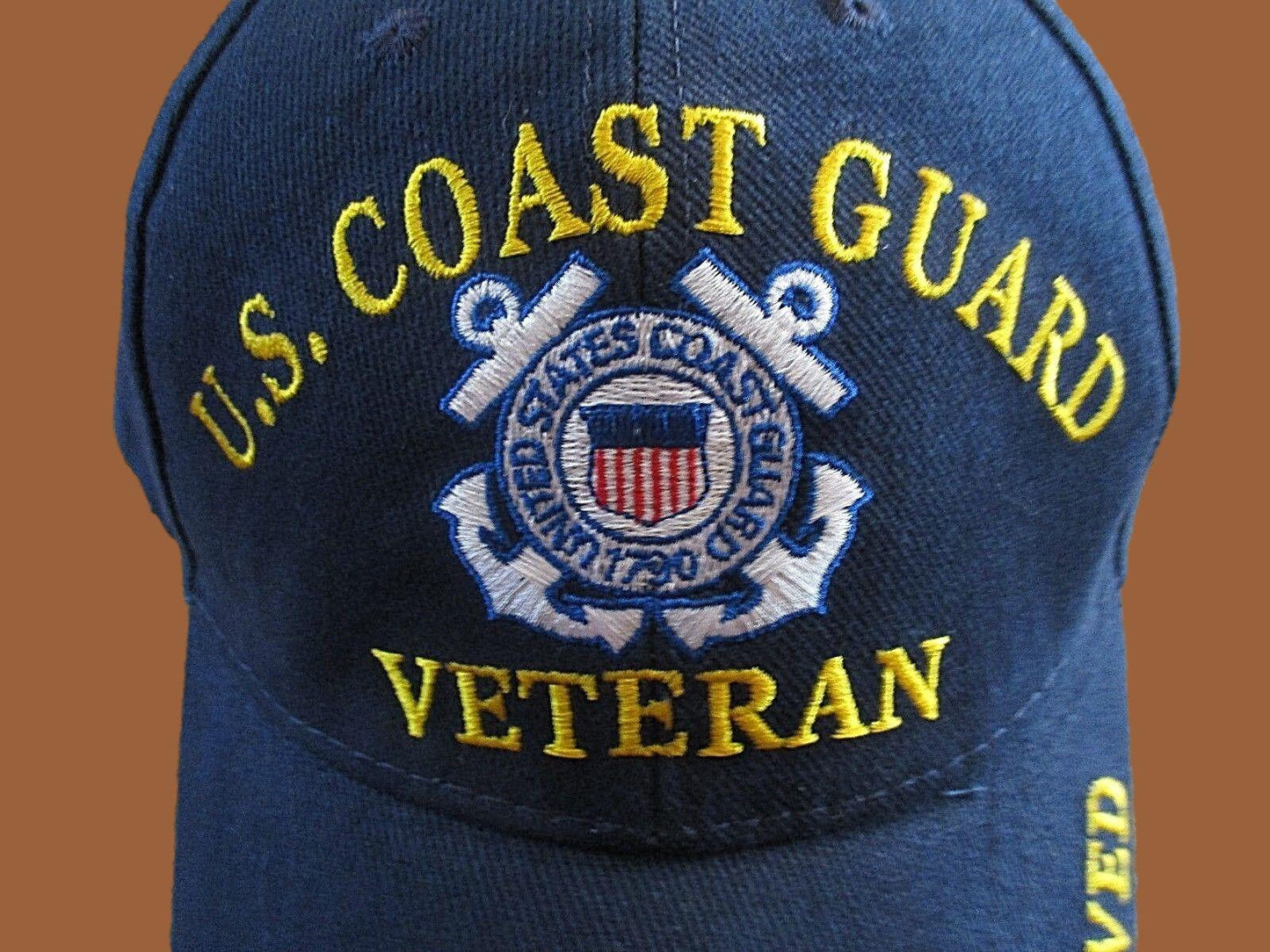 UNITED STATES COAST GUARD VETERAN HAT BALL CAP USCG PROUDLY SERVED