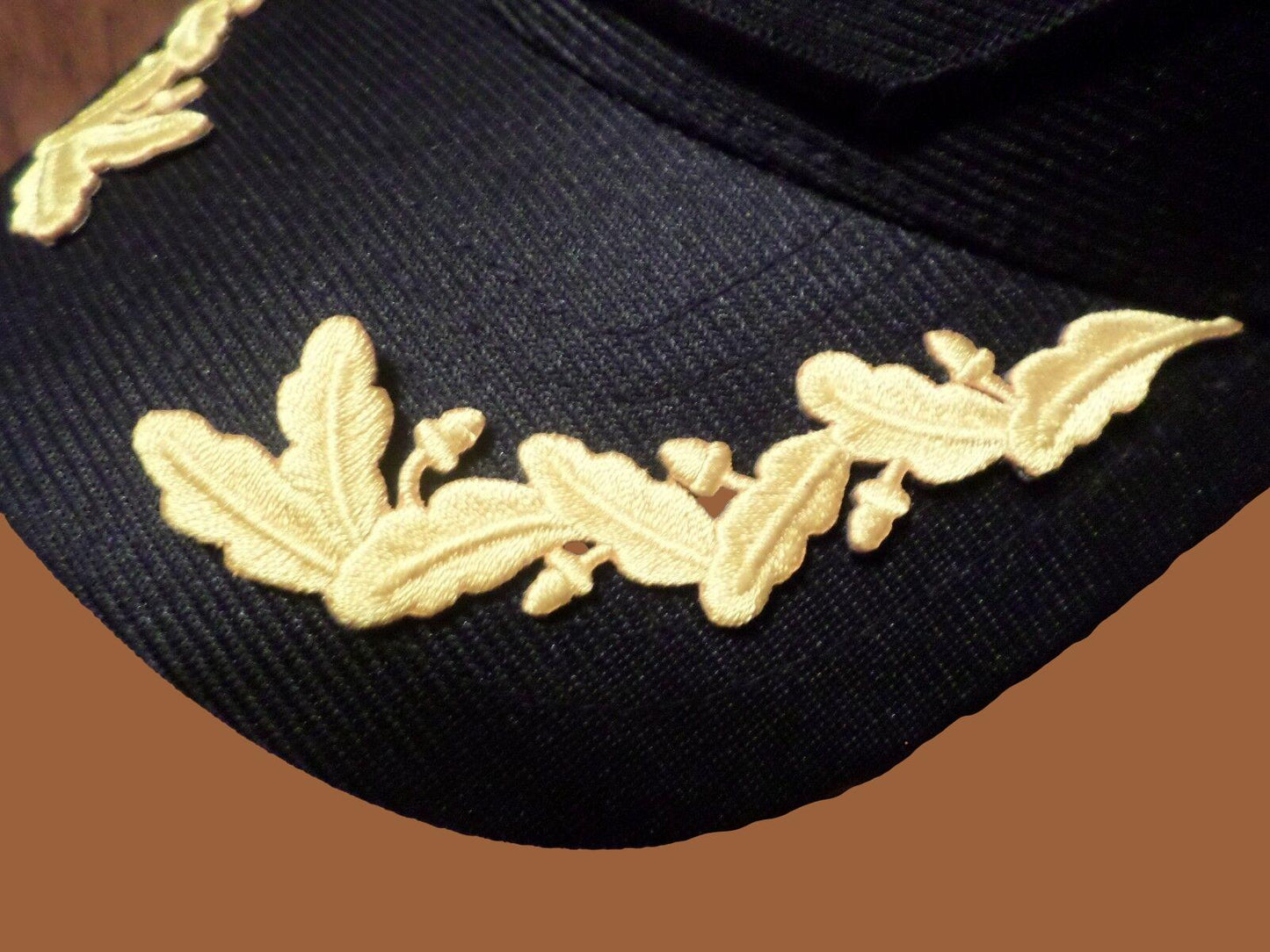 U.S MILITARY EMBROIDERED NAVY SCRAMBLED EGGS IRON ON FOR CDR, CAPT, COLONEL