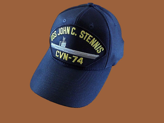 USS JOHN C. STENNIS CVN-74 US NAVY SHIP HAT OFFICIAL U.S MILITARY BALL CAP USA